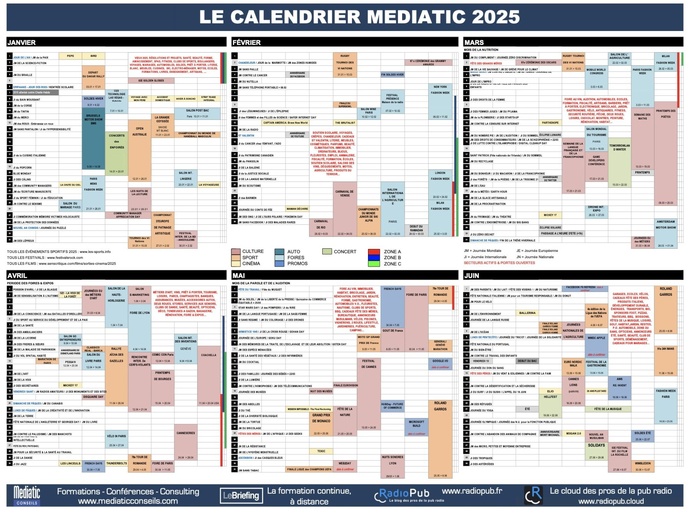 Le calendrier Mediatic 2025 vient de paraître ! Le calendrier Mediatic 2025 vient de paraître !