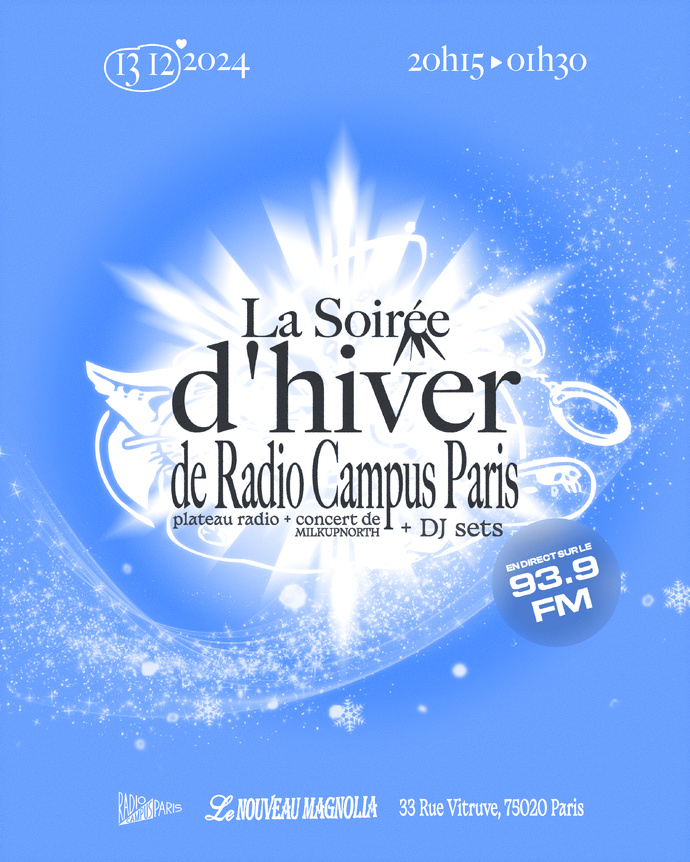 Radio Campus Paris célèbre la fin d’année avec une soirée d’hiver Radio Campus Paris célèbre la fin d’année avec une soirée d’hiver