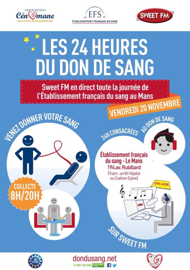 24 heures du don de sang avec Sweet FM 24 heures du don de sang avec Sweet FM