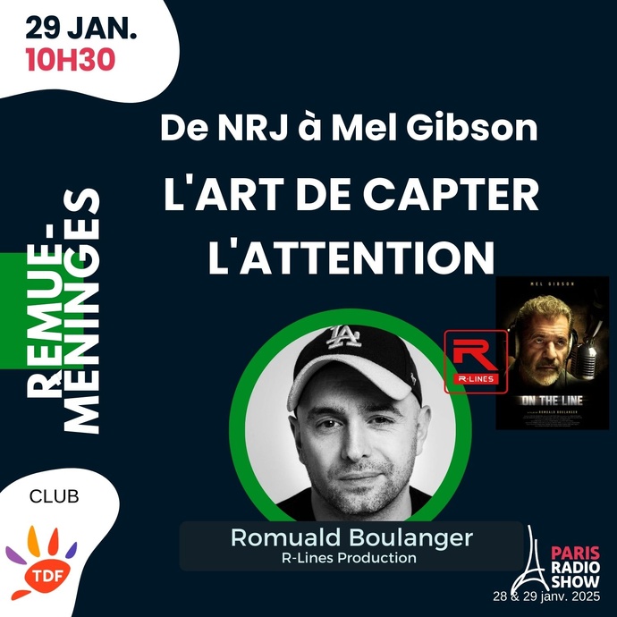 Paris Radio Show : le réalisateur Romuald Boulanger partagera ses secrets pour capter l'attention Paris Radio Show : le réalisateur Romuald Boulanger partagera ses secrets pour capter l'attention
