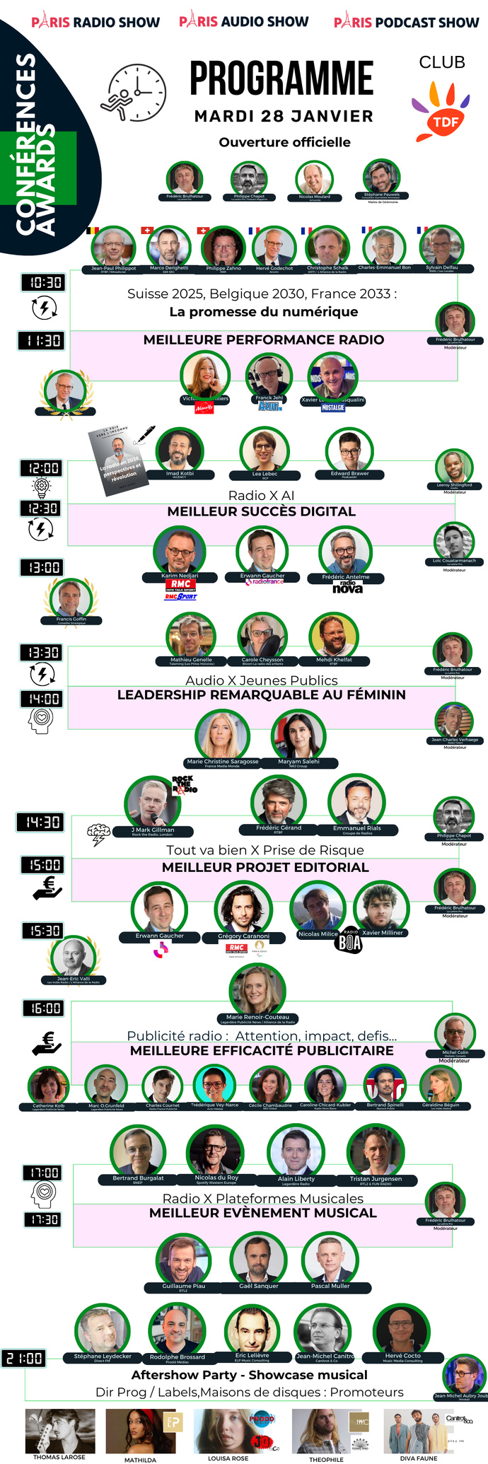 Paris Radio Show : voici le programme minute par minute de ce mardi Paris Radio Show : voici le programme minute par minute de ce mardi