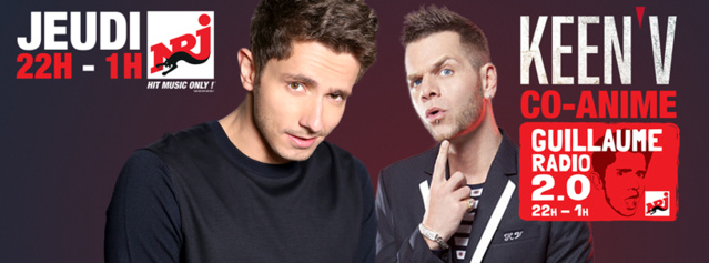 Keen'V co-anime l'émission Guillaume Radio 2.0 Keen'V co-anime l'émission Guillaume Radio 2.0