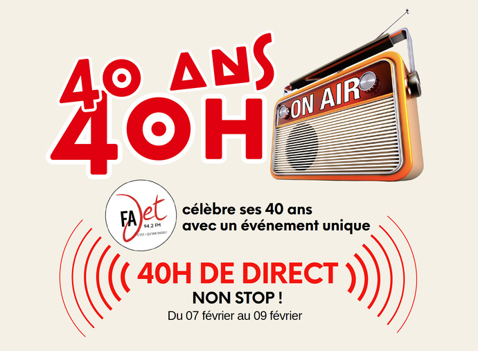 Radio Fajet célèbre ses 40 ans avec un marathon radio Radio Fajet célèbre ses 40 ans avec un marathon radio