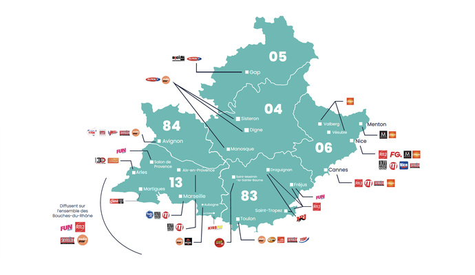 Les supports radios de CI Média en région PACA, couvrant Marseille, Nice, Toulon et d'autres localités stratégiques. Une offre variée alliant radios musicales, généralistes et thématiques pour toucher tous les publics.