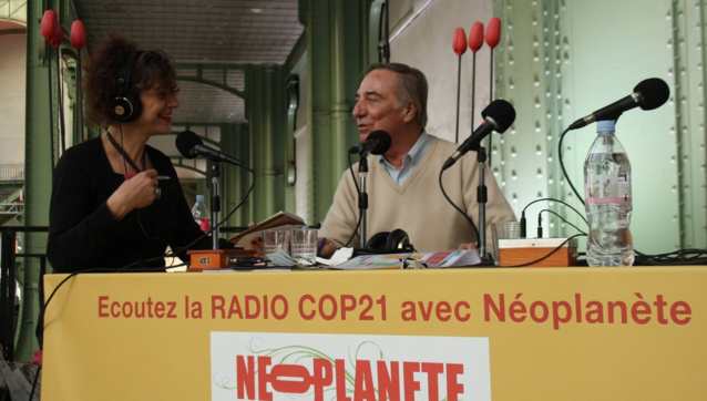 Yolaine de La Bigne avec  Allain Bougrain Dubourg, Président de la Ligue pour la Protection des Oiseaux