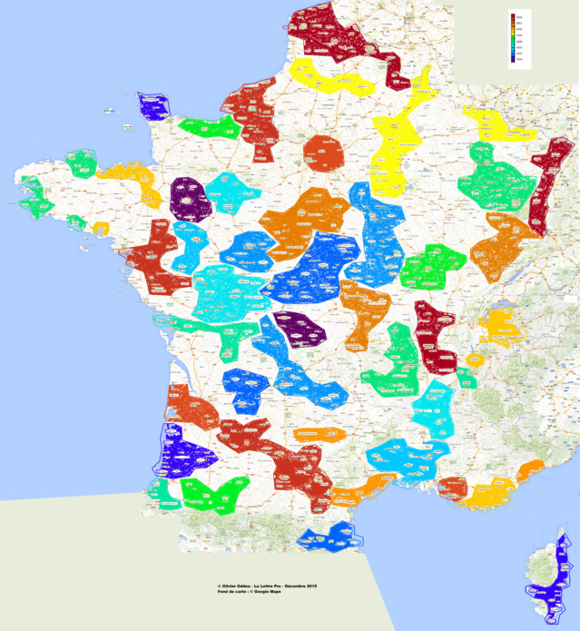 © Olivier Oddou / La Lettre Pro - Fond de carte Google Maps © Olivier Oddou / La Lettre Pro - Fond de carte Google Maps