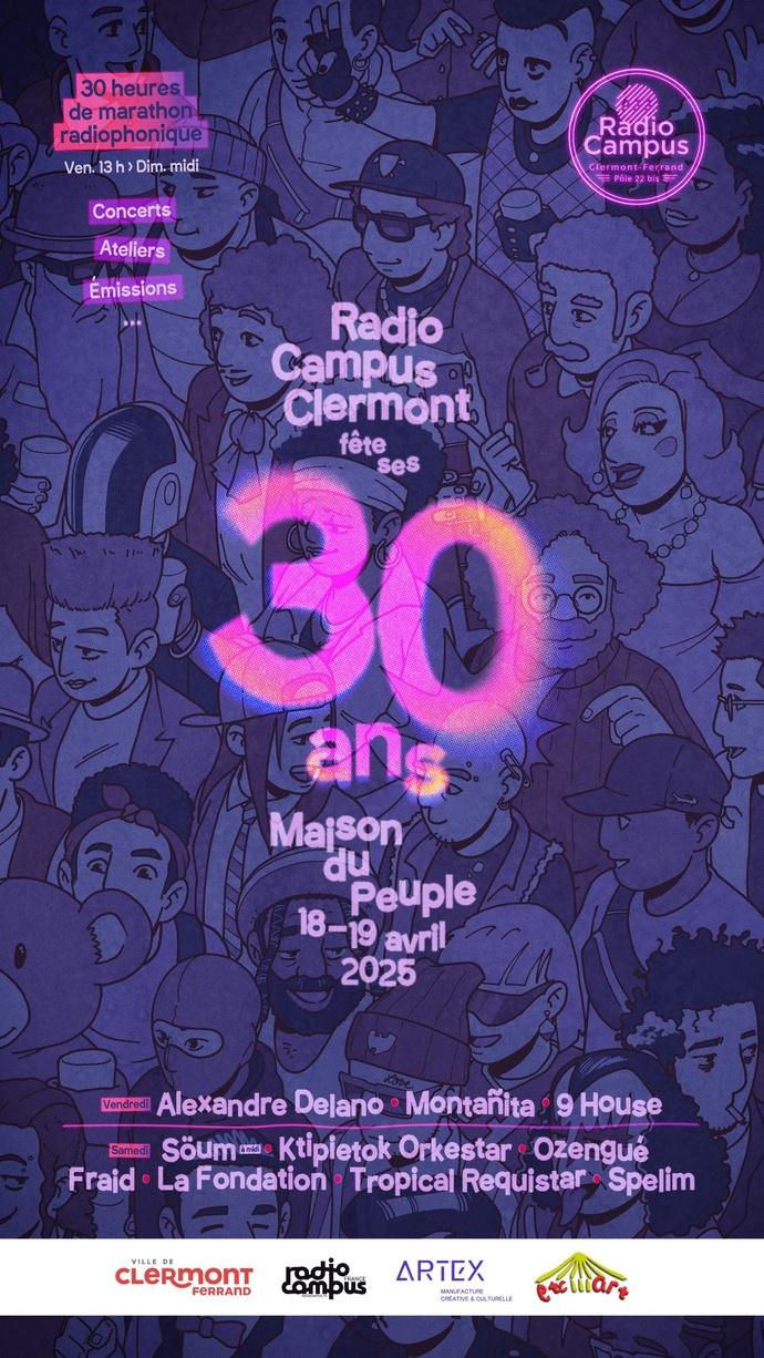 Radio Campus Clermont célèbre ses 30 ans en 30 heures d’antenne Radio Campus Clermont célèbre ses 30 ans en 30 heures d’antenne