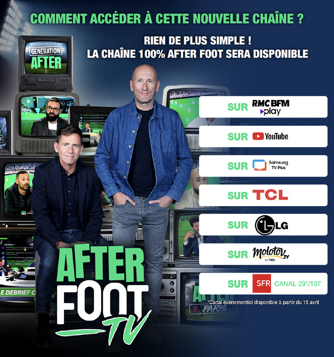 Ce 7 avril, RMC lance After Foot TV Ce 7 avril, RMC lance After Foot TV