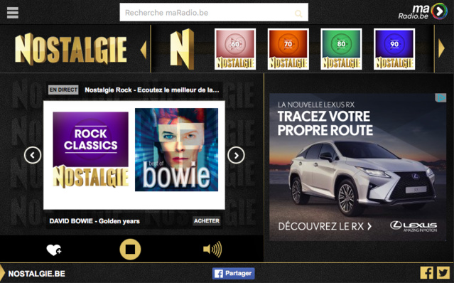 Nostalgie rend hommage à David Bowie Nostalgie rend hommage à David Bowie