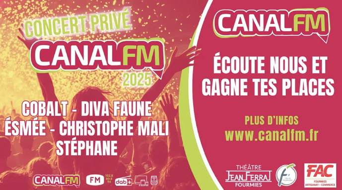 Canal FM prépare son deuxième "Concert Privé" à Fourmies Canal FM prépare son deuxième "Concert Privé" à Fourmies