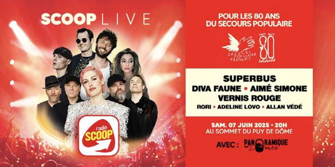 Un Scoop Live en altitude pour célébrer les 80 ans du Secours populaire Un Scoop Live en altitude pour célébrer les 80 ans du Secours populaire