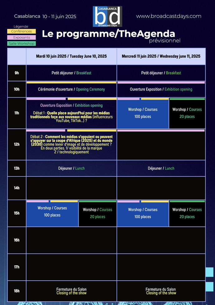 Le futur du broadcast en débat aux Casablanca Broadcast Days Le futur du broadcast en débat aux Casablanca Broadcast Days