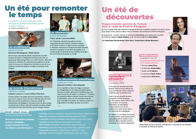 Un été sans rupture de ton pour France Culture Un été sans rupture de ton pour France Culture