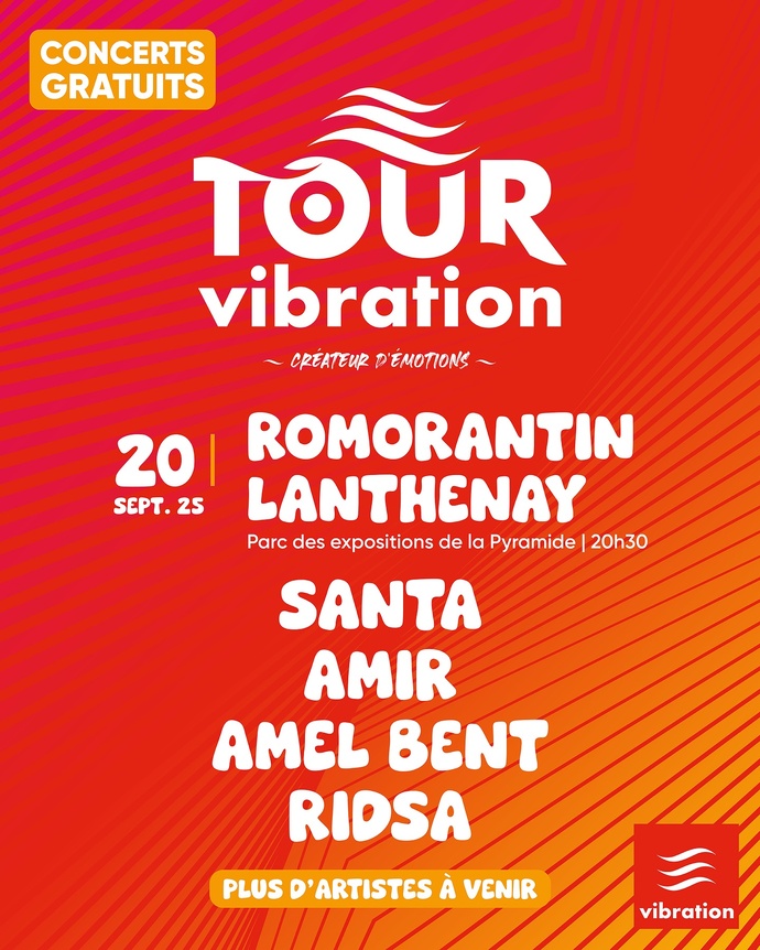 Les premiers artistes dévoilés pour les 4 dates du Tour Vibration 2025 Les premiers artistes dévoilés pour les 4 dates du Tour Vibration 2025