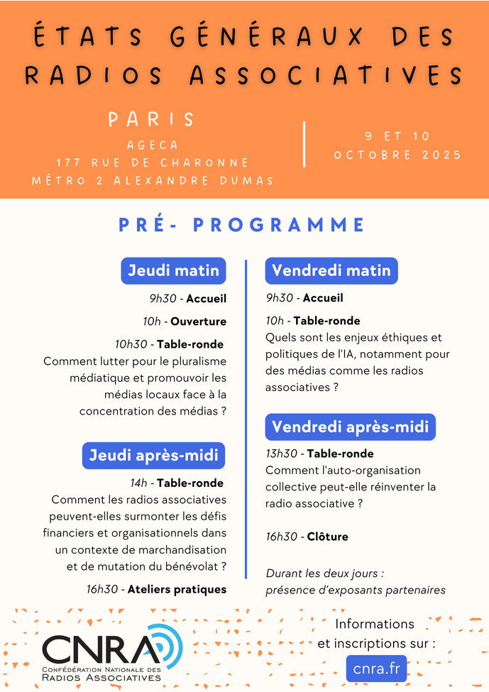 Paris accueillera les États Généraux des radios associatives Paris accueillera les États Généraux des radios associatives