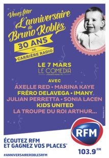 Bruno Roblès célèbre ses 30 ans de radio Bruno Roblès célèbre ses 30 ans de radio