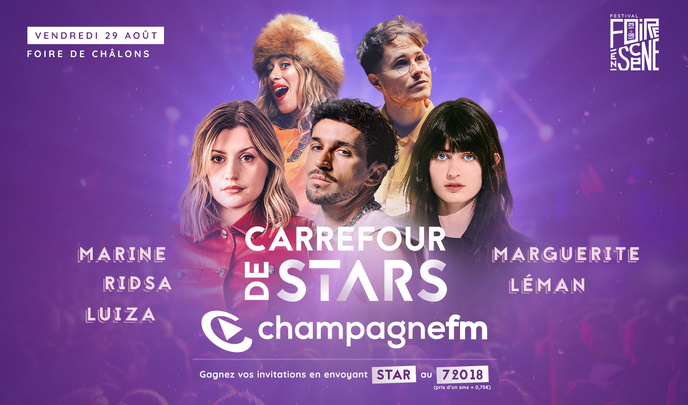 Champagne FM ouvre sa saison avec le premier "Carrefour de Stars" Champagne FM ouvre sa saison avec le premier "Carrefour de Stars"