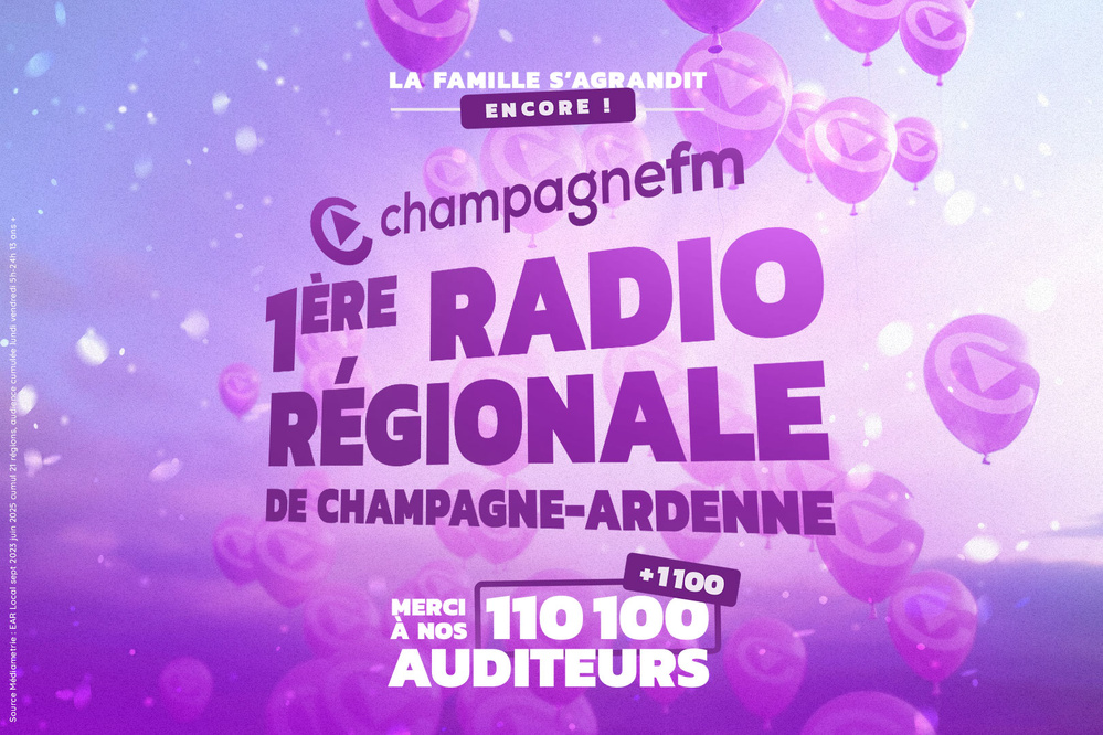 Champagne FM confirme sa position de leader régional