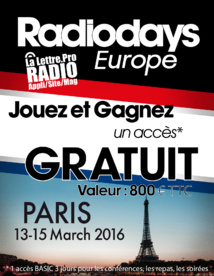 EXCLU - Un Pass Radiodays Europe à gagner