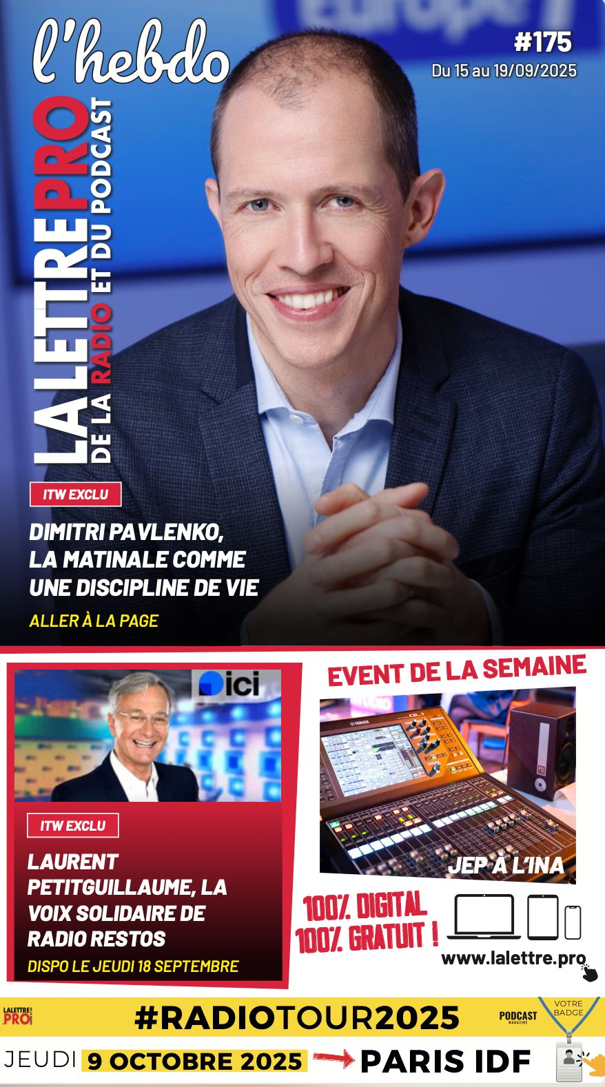 Téléchargez le 175e numéro de La Lettre Pro de la Radio Téléchargez le 175e numéro de La Lettre Pro de la Radio