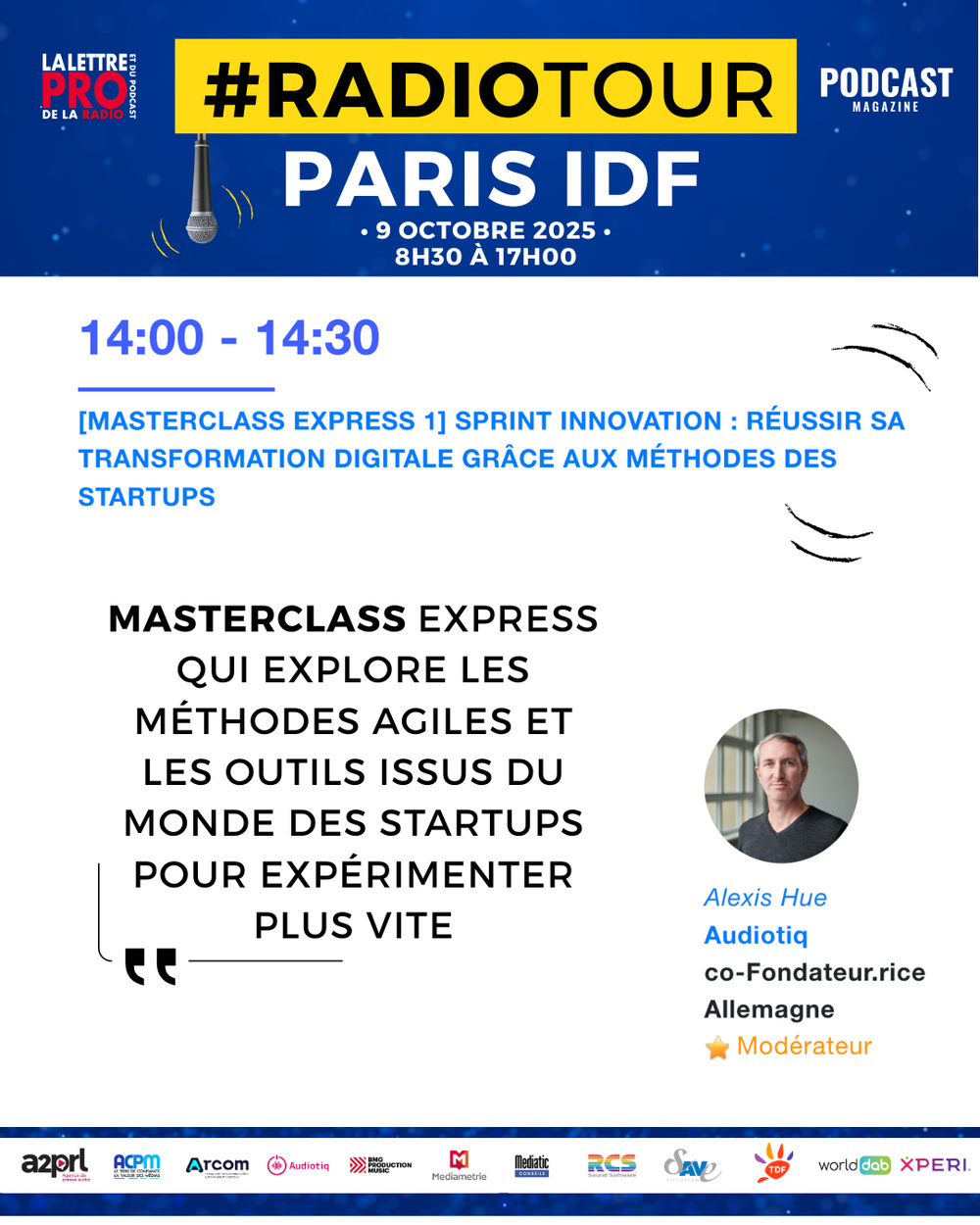 RadioTour Masterclass Express - Radios : prenez le virage digital avec les méthodes des startups
