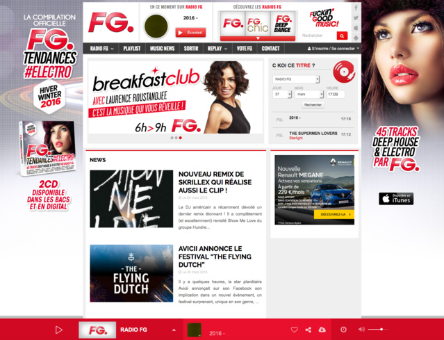 Nouvelle version de radioFG.com développée par Radio King Nouvelle version de radioFG.com développée par Radio King