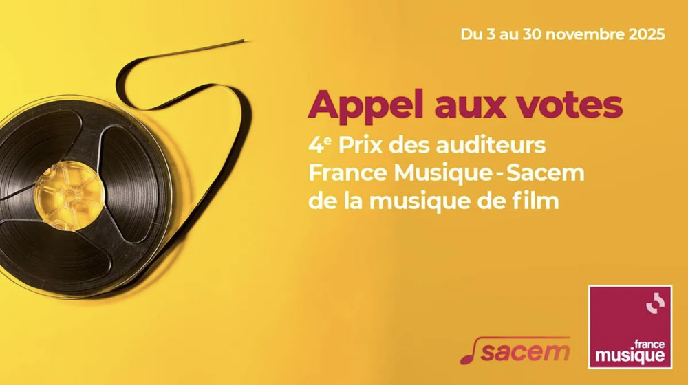 France Musique invite ses auditeurs à voter pour le 4ᵉ Prix de la musique de film France Musique invite ses auditeurs à voter pour le 4ᵉ Prix de la musique de film