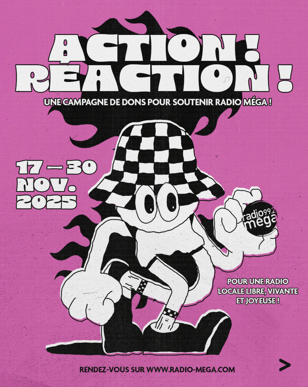 Face à la baisse de 44%, Radio Méga active sa campagne Action Réaction