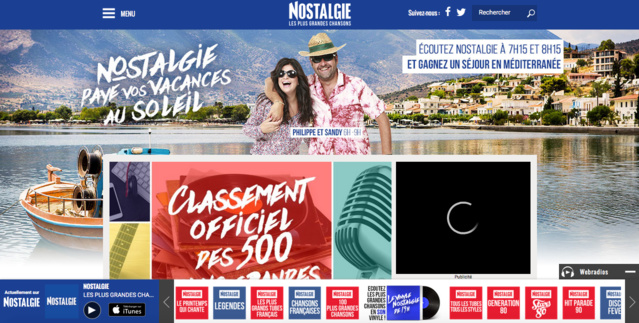 Nouveau site web pour Nostalgie Nouveau site web pour Nostalgie