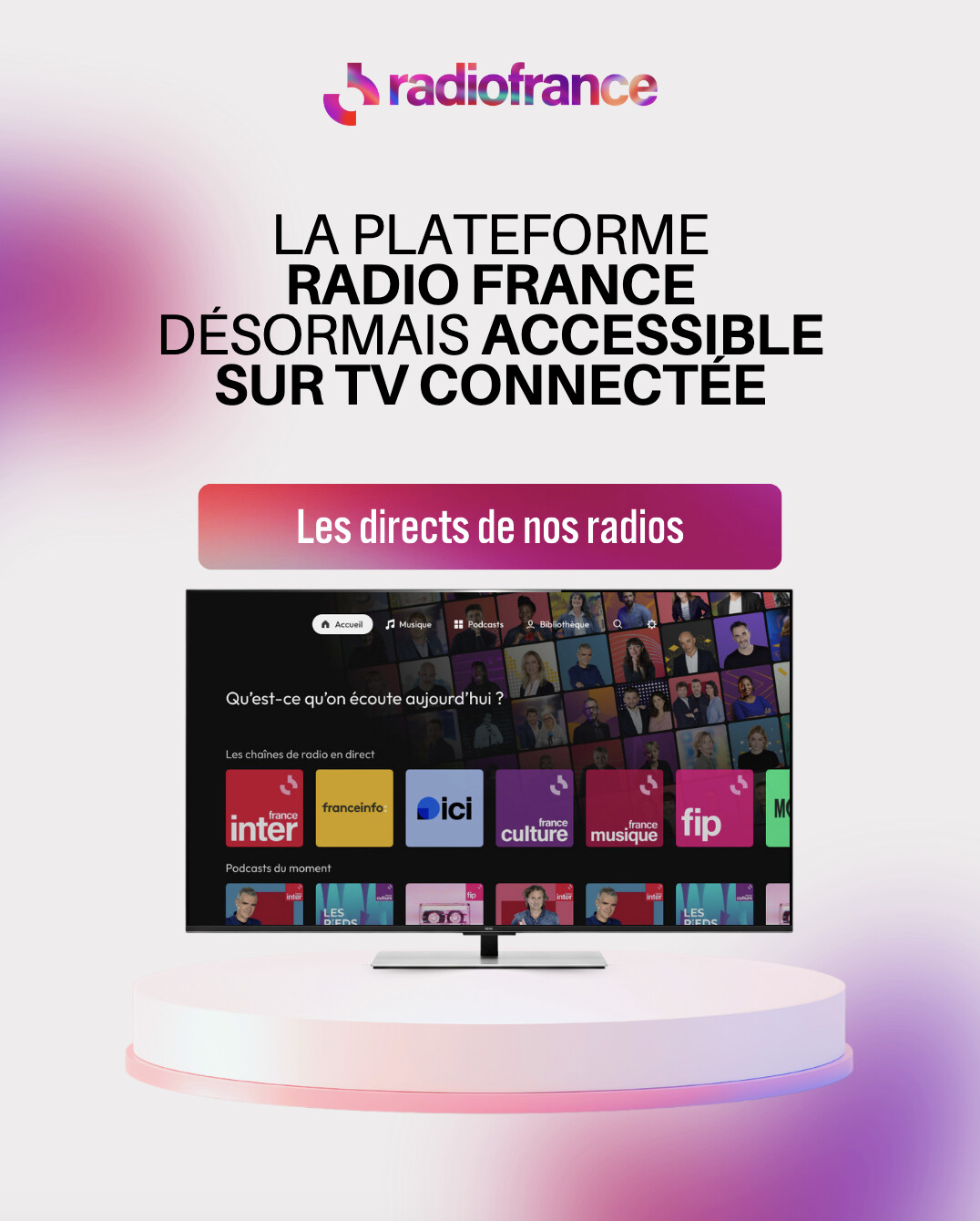 Radio France devient le premier acteur radio français sur TV connectée
