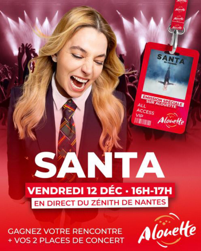 Alouette installe son antenne au Zénith de Nantes avec Santa