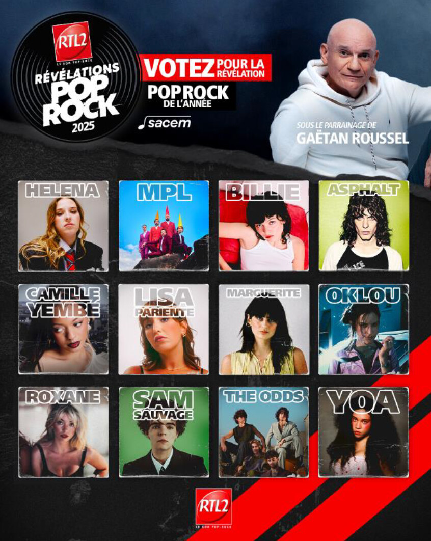 RTL2 mobilise ses auditeurs pour élire la "Révélation Pop-Rock 2025"