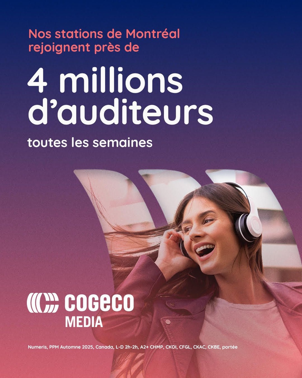 Cogeco Média dépasse les 4 millions d’auditeurs hebdomadaires 