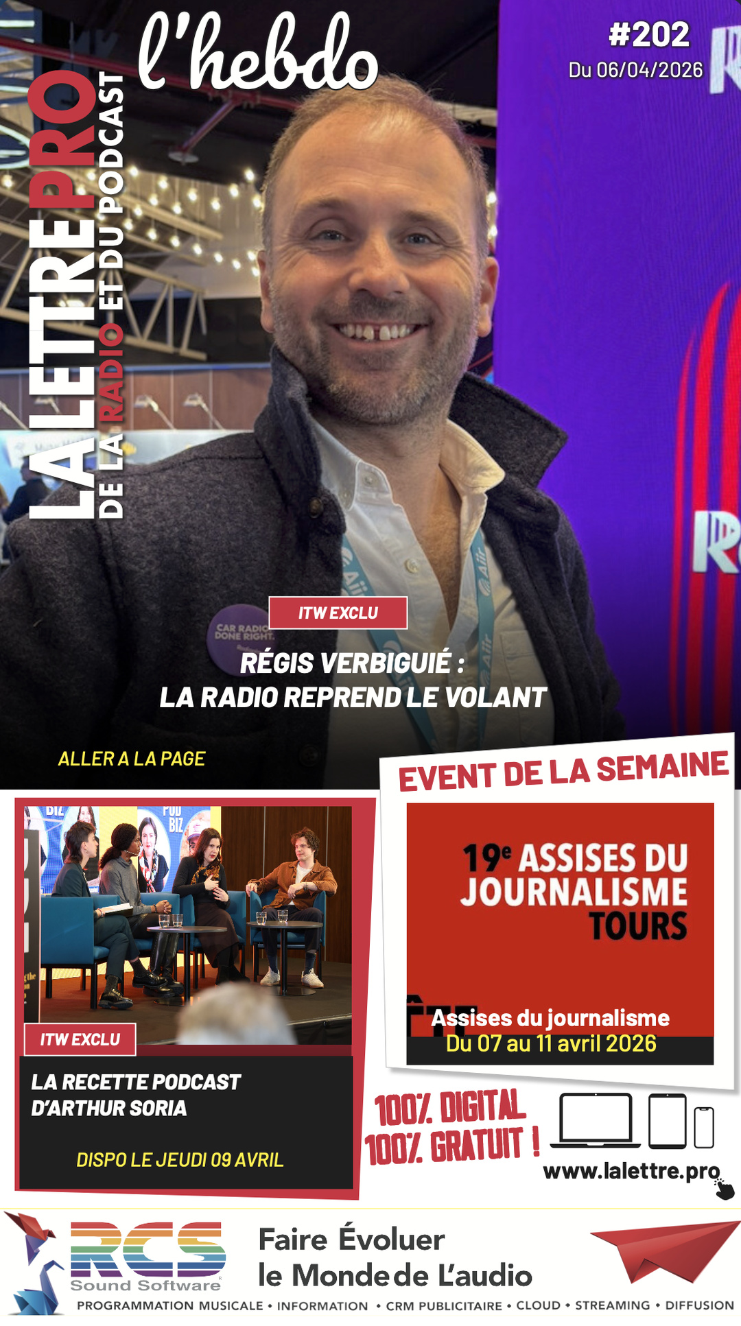 La Lettre Pro de la radio L’Hebdo 202 vient de paraitre ! La Lettre Pro de la radio L’Hebdo 202 vient de paraitre !