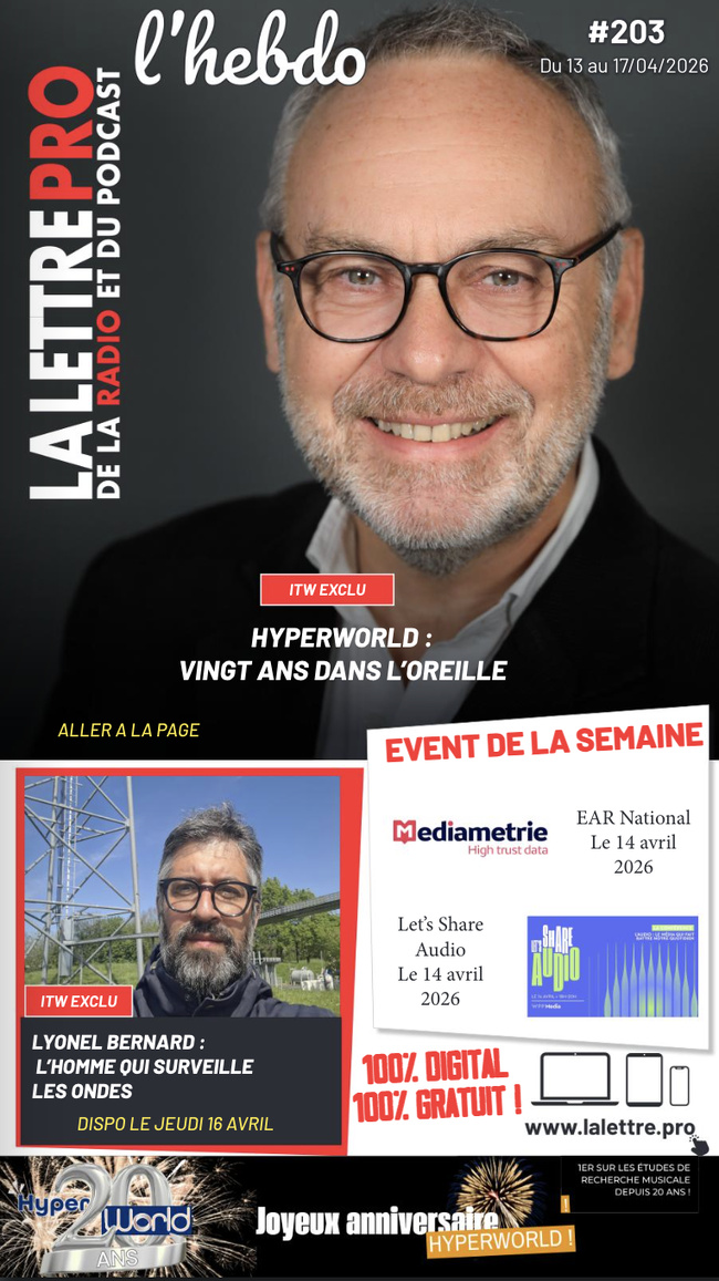Le 203e numéro de La Lettre Pro L'Hebdo entre signal et musique Le 203e numéro de La Lettre Pro L'Hebdo entre signal et musique