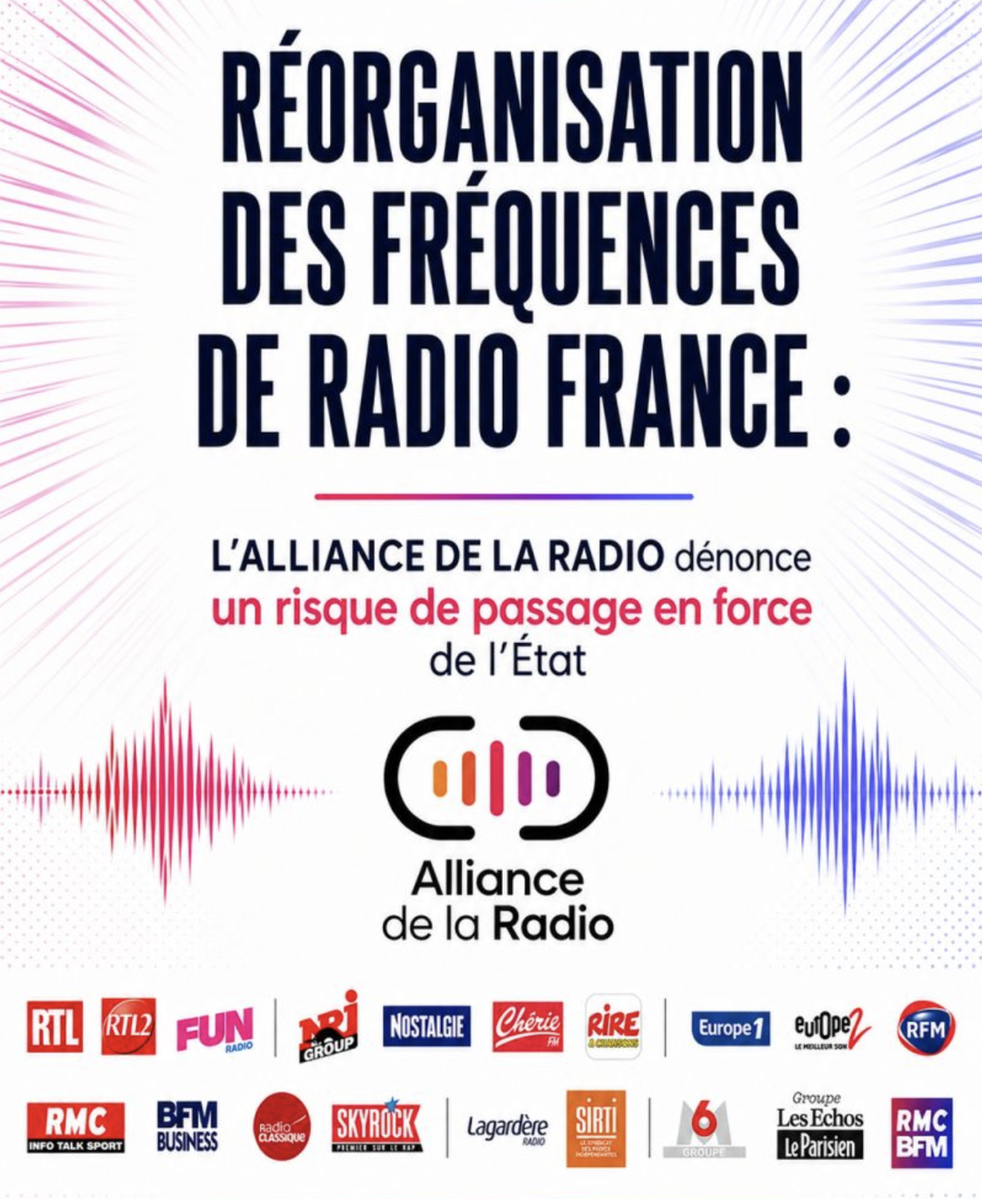 La réorganisation des fréquences de Radio France contestée par l’Alliance de la radio La réorganisation des fréquences de Radio France contestée par l’Alliance de la radio