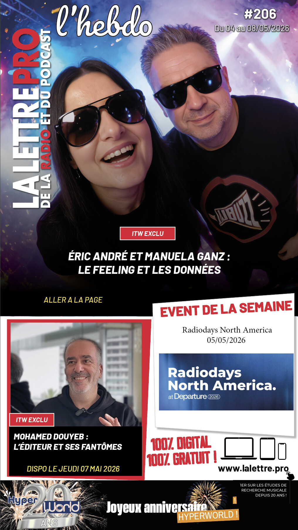 Le 206e numéro de La Lettre Pro L’Hebdo paraît aujourd'hui 