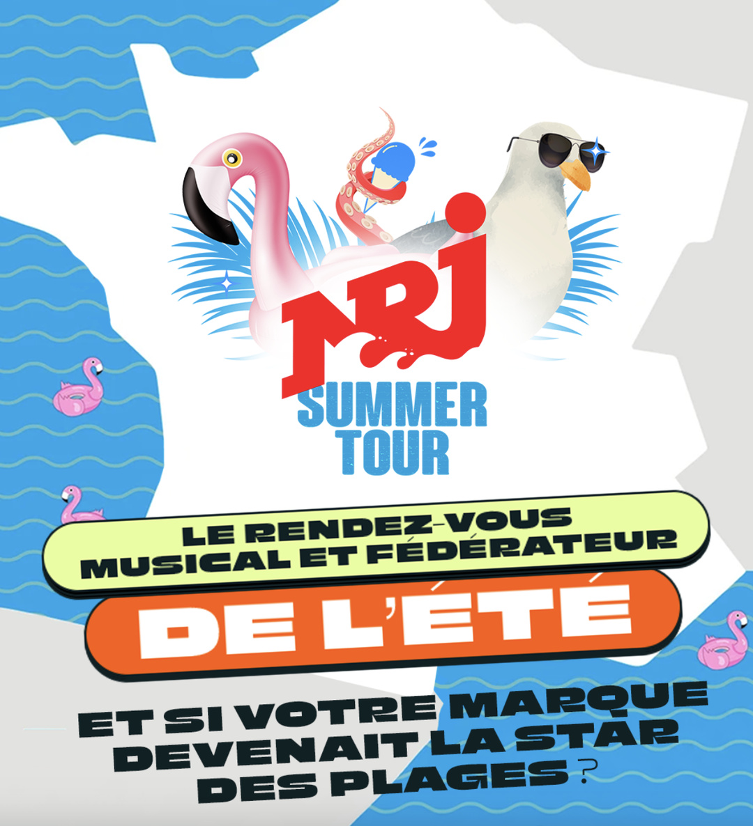 NRJ organisera son "NRJ Summer Tour" sur les plages du 28 juillet au 14 août