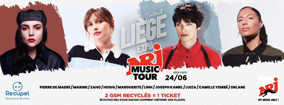 NRJ Belgique relance son "NRJ Music Tour" autour d'une opération recyclage 