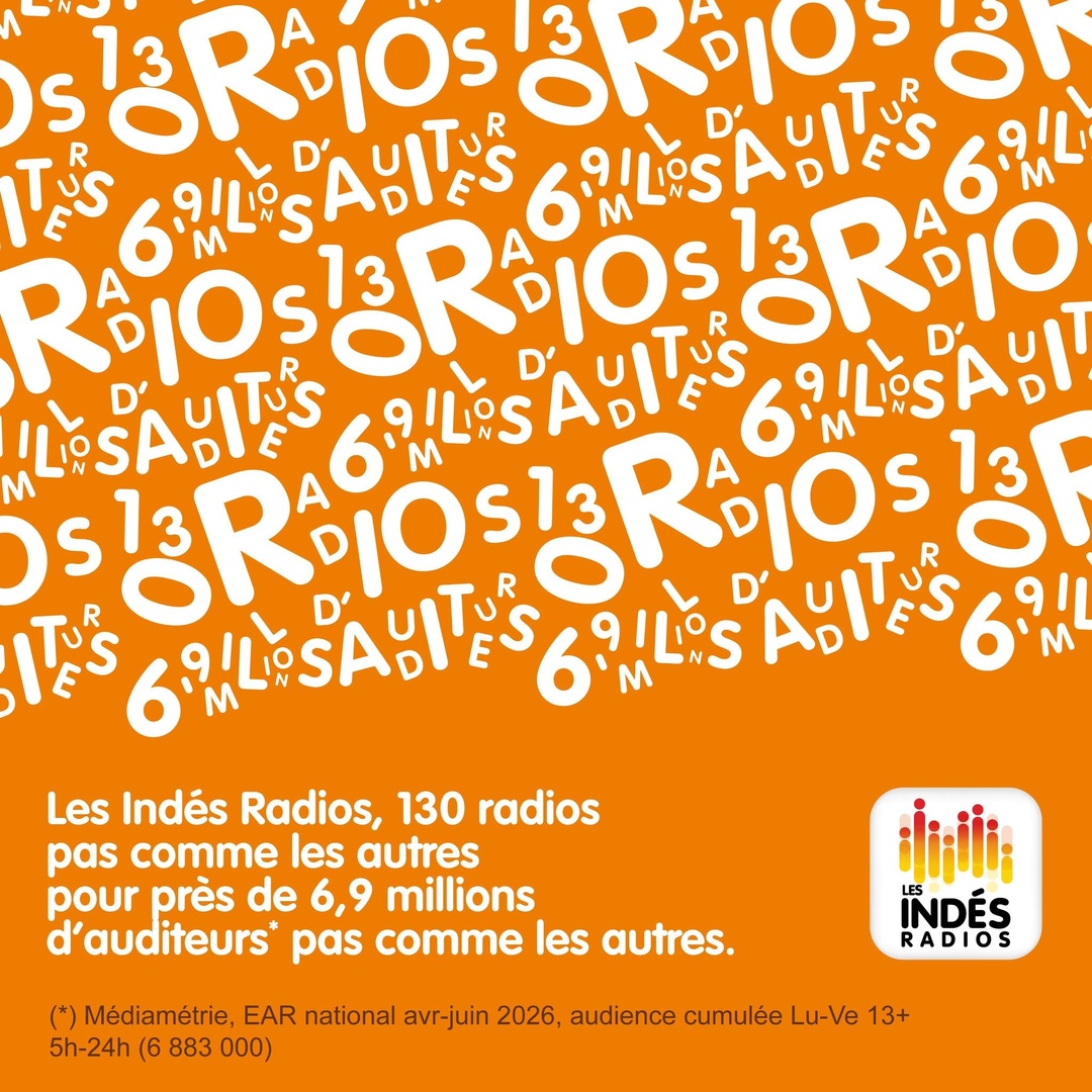 Les Indés Radios confortent leur audience quotidienne avec 6 883 000 auditeurs Les Indés Radios confortent leur audience quotidienne avec 6 883 000 auditeurs