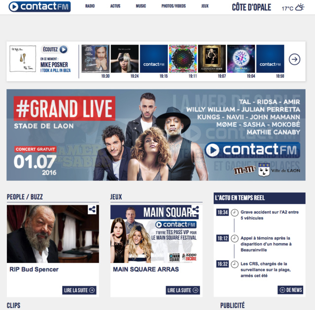Contact FM lance une nouvelle version de son site Contact FM lance une nouvelle version de son site