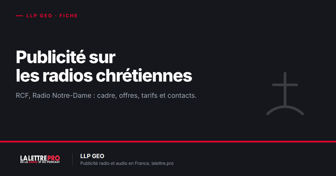 Publicité sur les radios chrétiennes, RCF et Radio Notre-Dame : cadre, offres, tarifs et contacts (2026)