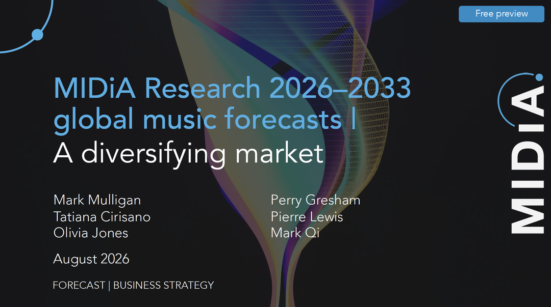 MIDiA anticipe une recomposition du marché audio jusqu’en 2033