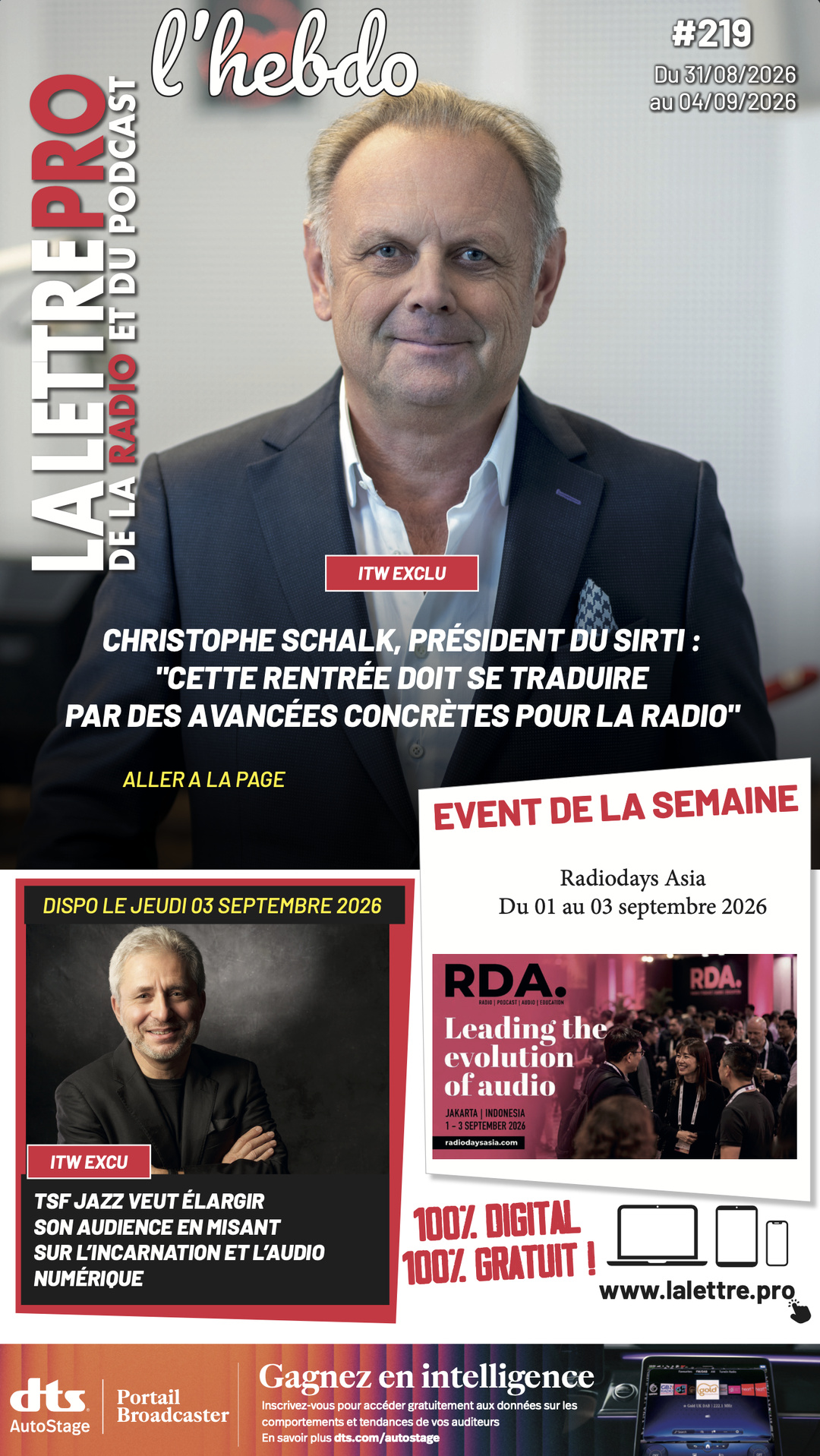 Le 219e numéro de La Lettre Pro L’Hebdo ouvre la saison 26-27