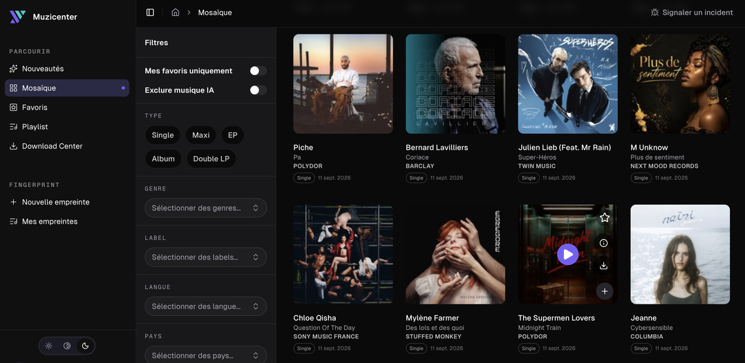 Yacast a lancé une nouvelle version de Muzicenter