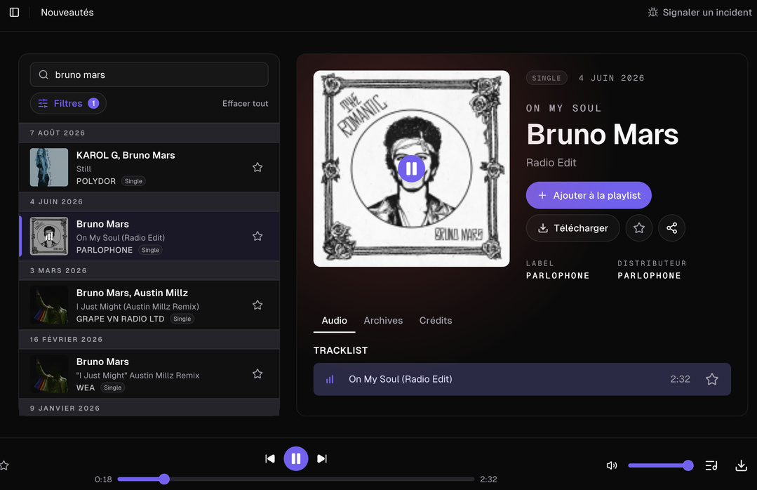 Yacast a lancé une nouvelle version de Muzicenter