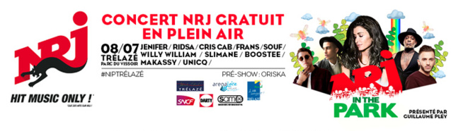 Sur la scène du NRJ in the Park à Trélazé Sur la scène du NRJ in the Park à Trélazé