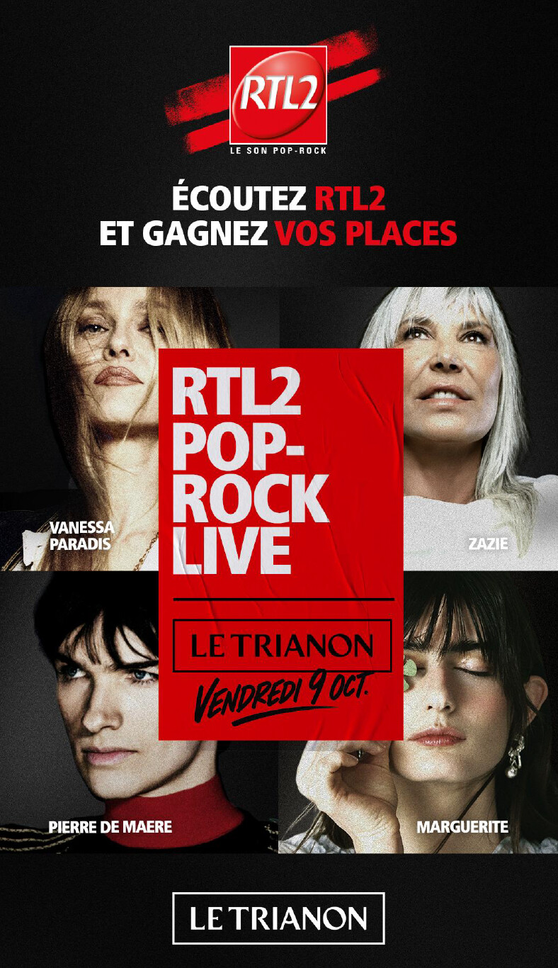 RTL2 réunit Vanessa Paradis, Zazie, Pierre de Maere et Marguerite au Trianon