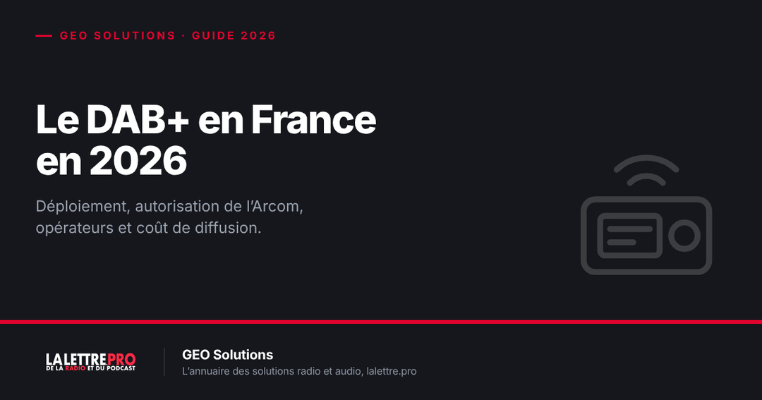 Le DAB+ en France en 2026 : déploiement, autorisation de l’Arcom, opérateurs et coût de diffusion
