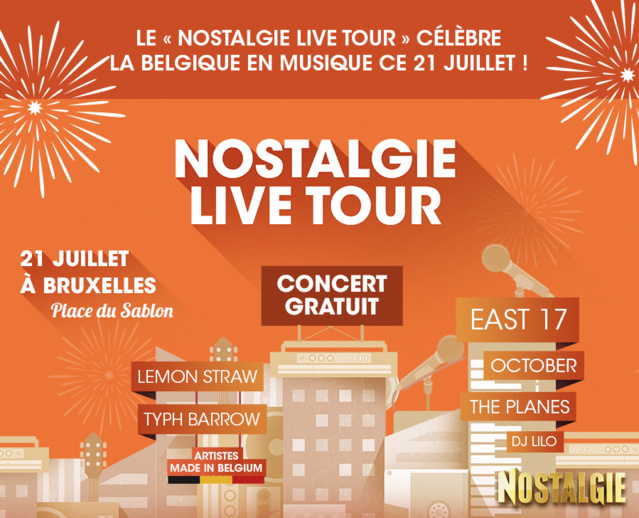 Le "Nostalgie Live Tour" célèbre la Belgique Le "Nostalgie Live Tour" célèbre la Belgique